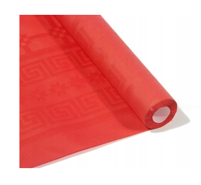 Obrus papierowy w rolce 1,18 x 6m czerwony 1