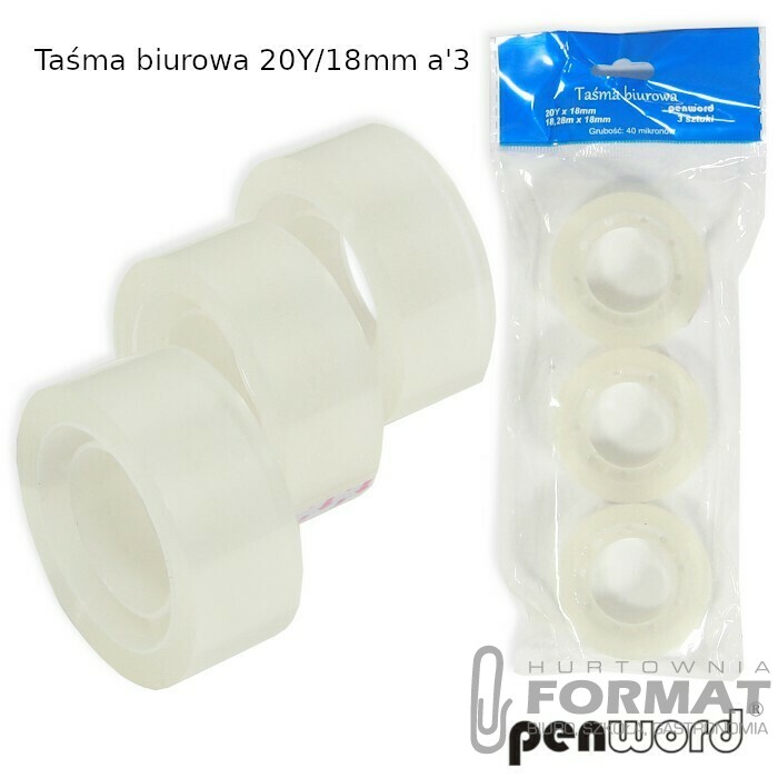 TAŚMA BIUROWA a'3 20Y/18mm 1