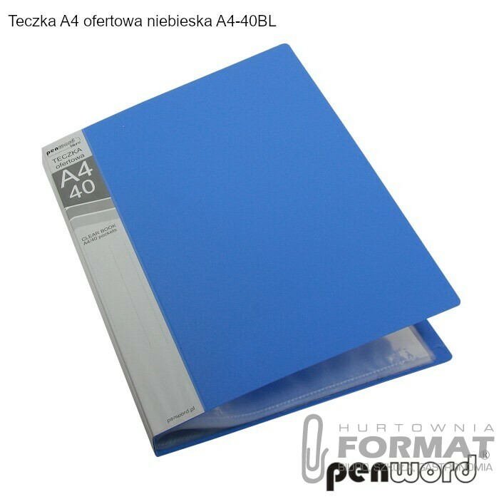 TECZKA A4 OFERTOWA NIEBIESKA A4-40BL 1