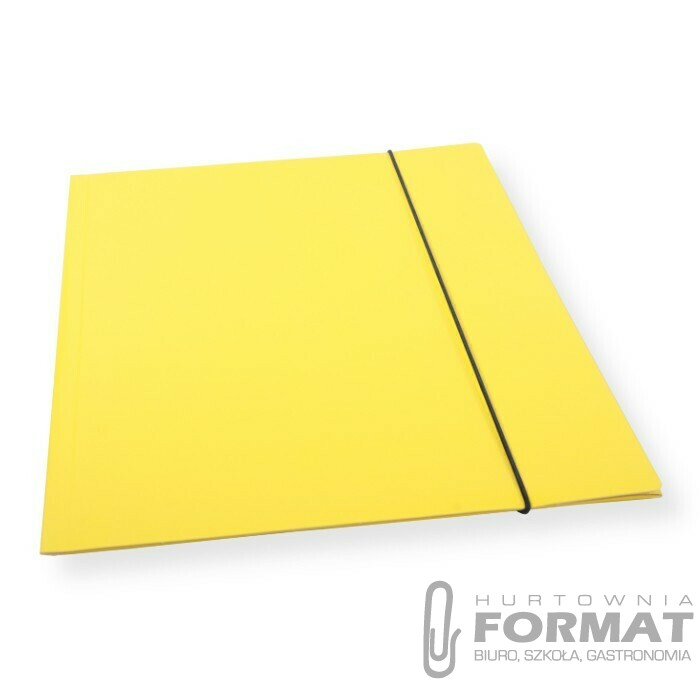 TECZKA A4 Z GUMKĄ CF-1 LAKIEROWANA ŻÓŁTA 300gsm 1