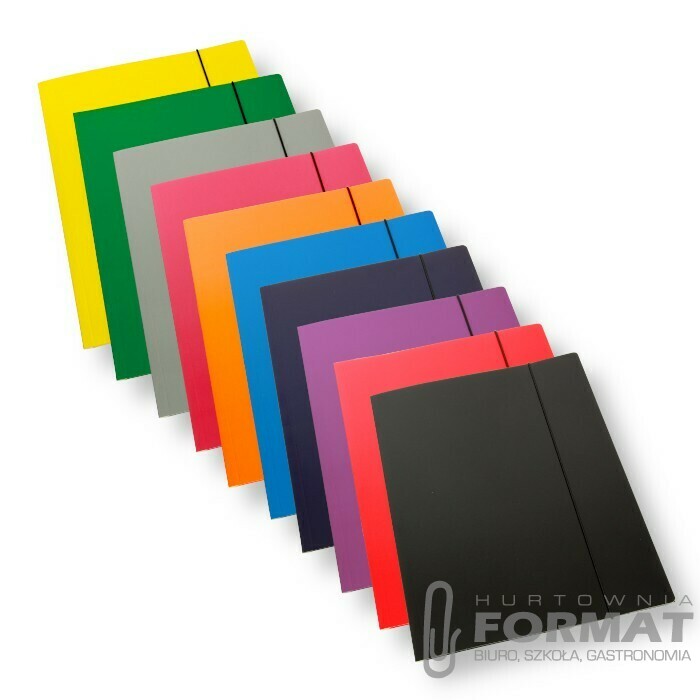 TECZKA A4 Z GUMKĄ CF-4 LAMINOWANA MIX KOLOR 350gsm 1