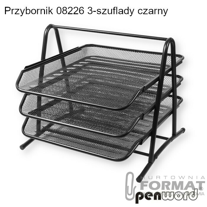 PRZYBORNIK 08226 3-szuflady CZARNY 1