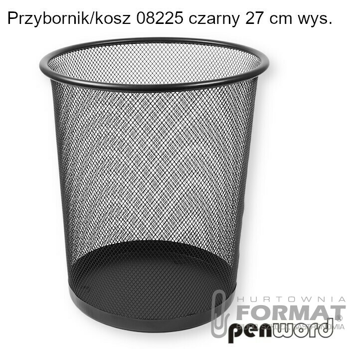 PRZYBORNIK/KOSZ 08225 CZARNY 27cm wys. 1