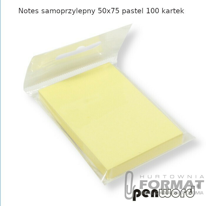 NOTES SAMOPRZYLEPNY 50x75 PASTEL 100 KARTEK 1
