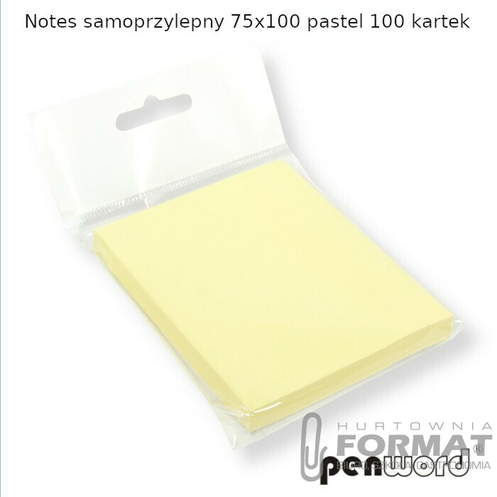 NOTES SAMOPRZYLEPNY 75x100 PASTEL 100 KARTEK 1