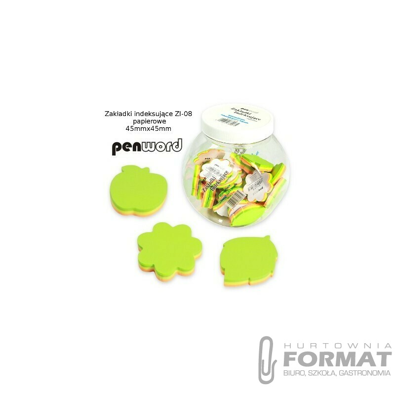 ZAKŁADKI/NOTES SAMOPRZYLEPNY ZI-08 PAPIEROWE 75 kartek 45mmx45mm 1