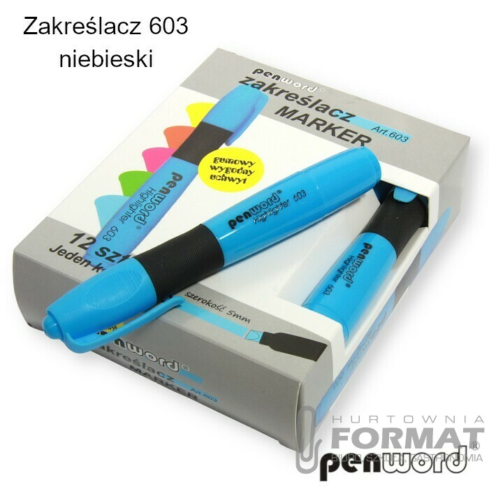 ZAKREŚLACZ 603 NIEBIESKI 1