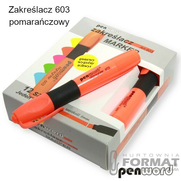 ZAKREŚLACZ 603 POMARAŃCZOWY 1