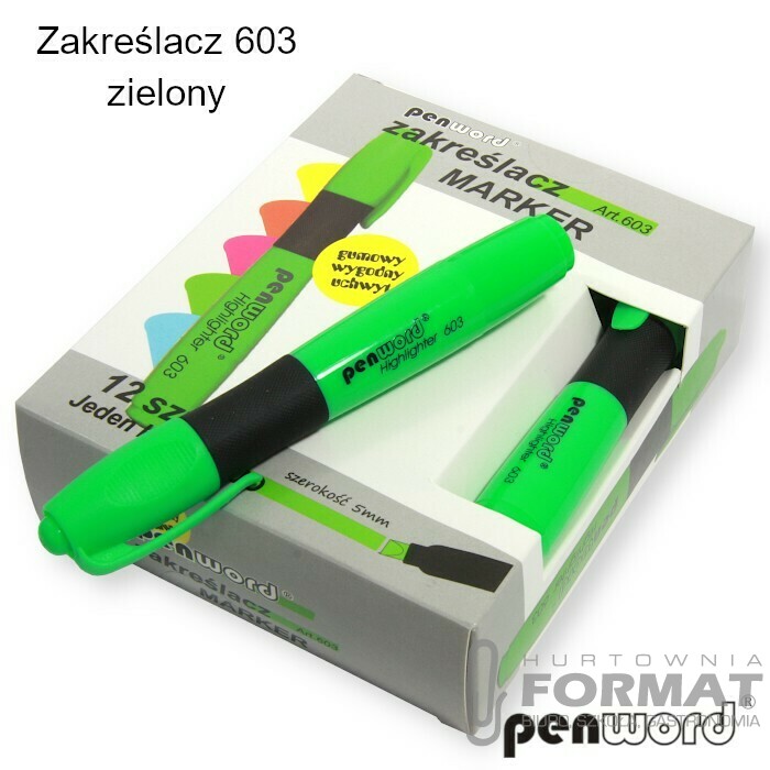 ZAKREŚLACZ 603 ZIELONY 1
