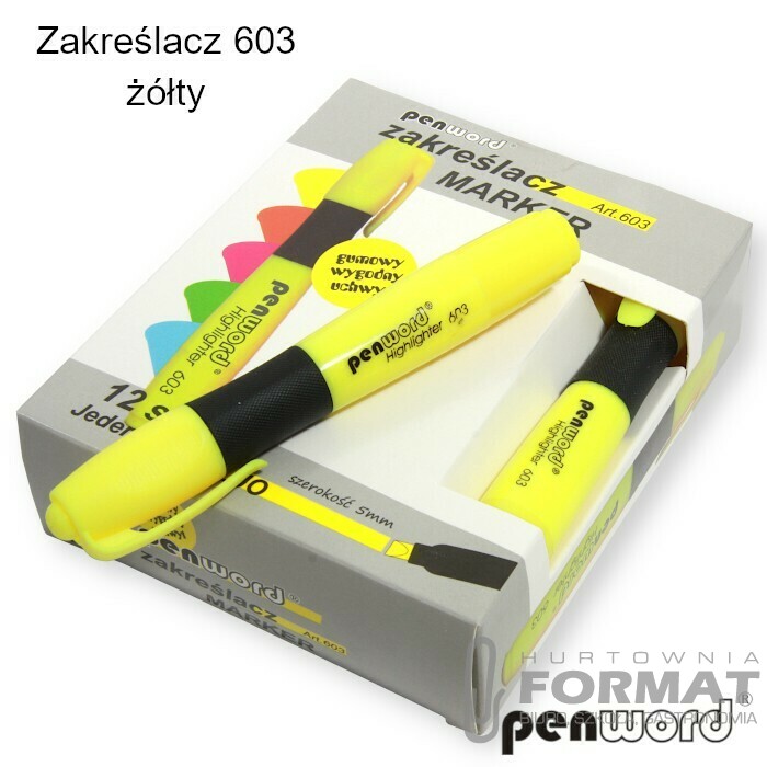 ZAKREŚLACZ 603 ZÓŁTY 1