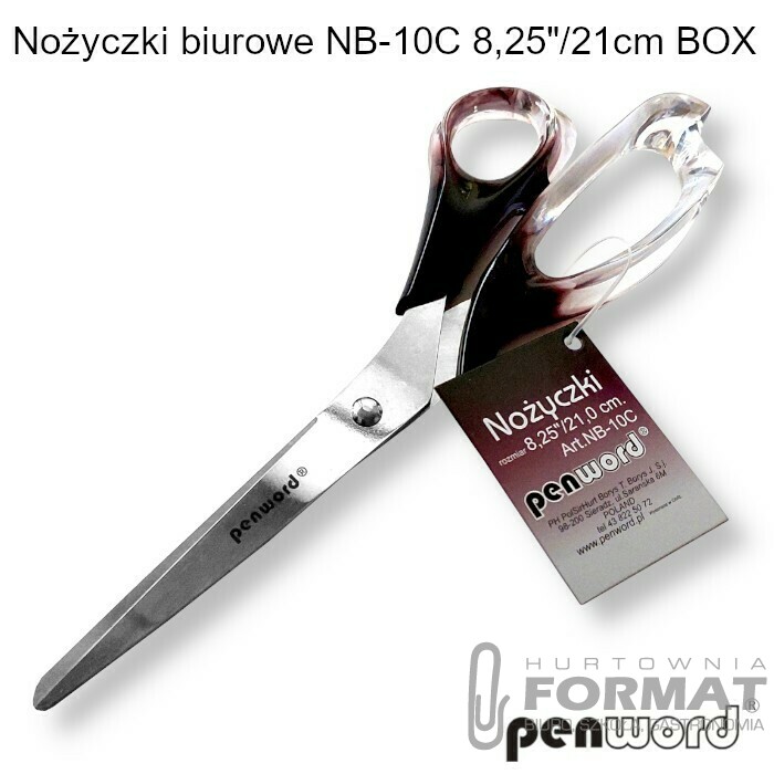 NOŻYCZKI BIUROWE NB-10C 8,25"/21cm BOX 1