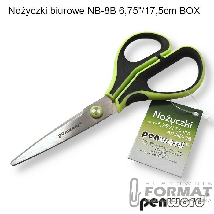 NOŻYCZKI BIUROWE NB-8B 6,75"/17,5cm BOX 1