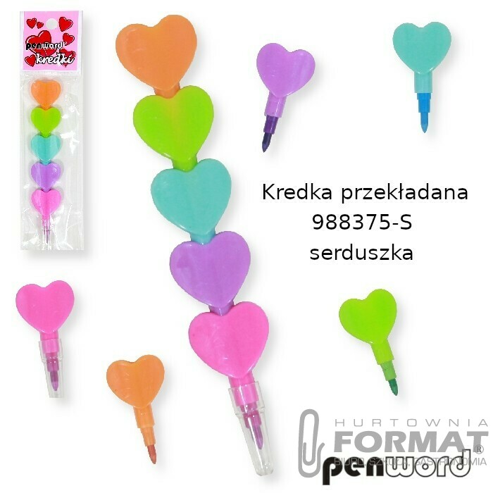KREDKA PRZEKŁADANA 988375-S SERDUSZKA 1