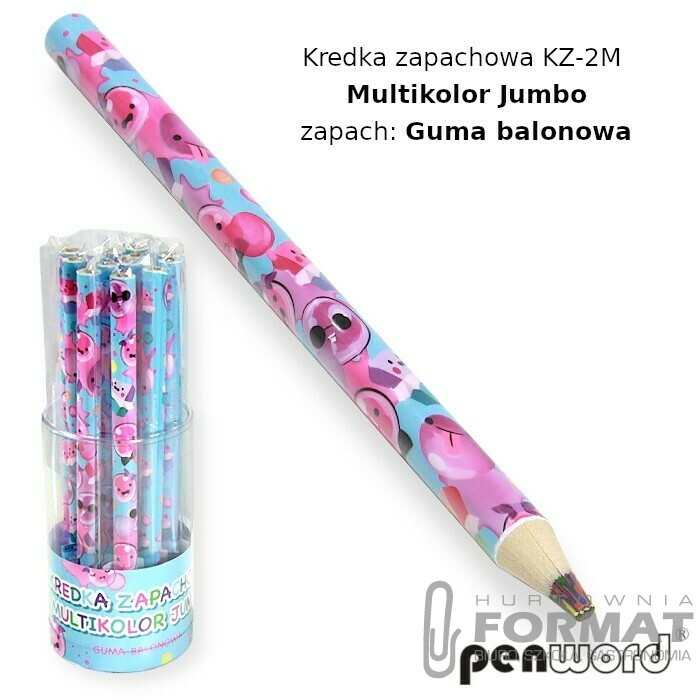 KREDKA ZAPACHOWA KZ-2M MULTIKOLOR JUMBO GUMA BALONOWA 1