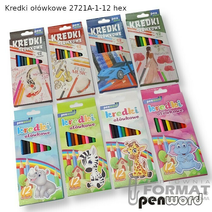 KREDKI OŁÓWKOWE 2721A-1-12 HEX 1