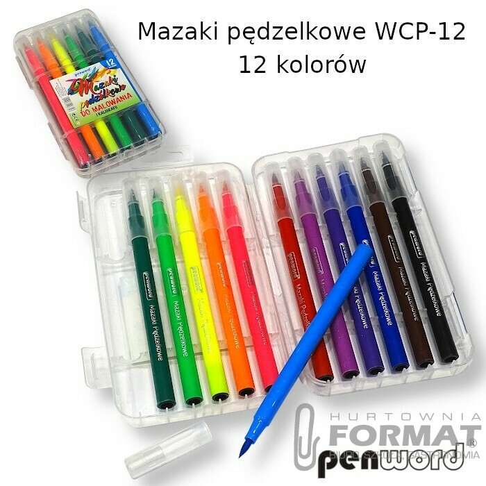 MAZAKI PĘDZELKOWE WCP-12 12 KOLORÓW 1