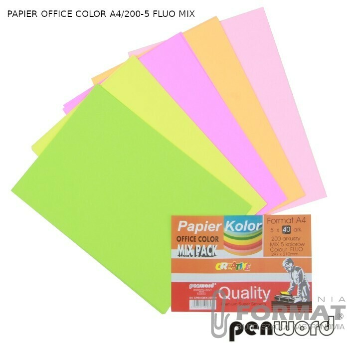 PAPIER OFFICE COLOR A4/200-5 FLUO MIX 1