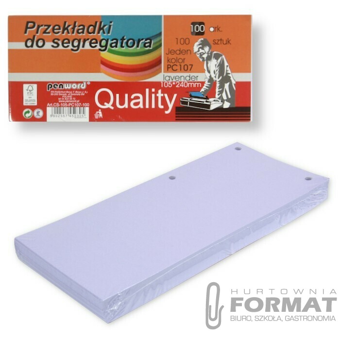 PRZEKŁADKI DO SEG.LAVENDER/LAWENDOWE PC107-100 1