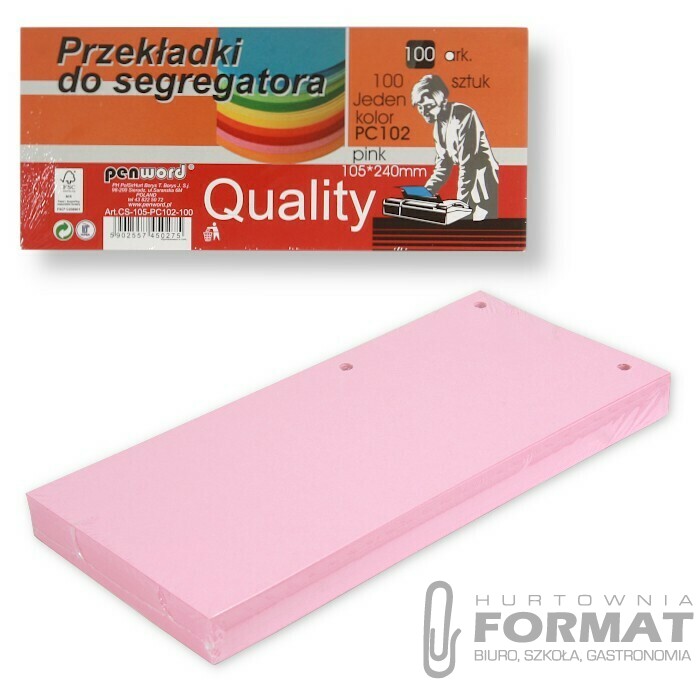 PRZEKŁADKI DO SEG.PINK/RÓŻOWE PC102-100 1