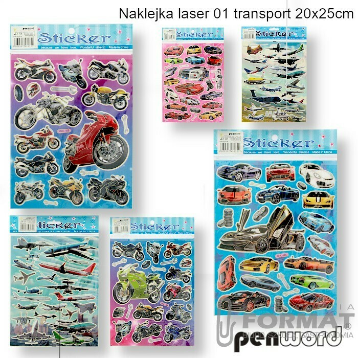NAKLEJKA LASER 01 TRANSPORT 20x25cm 1