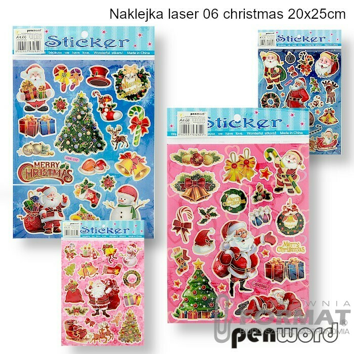 NAKLEJKA LASER 06 CHRISTMAS 20x25cm 1