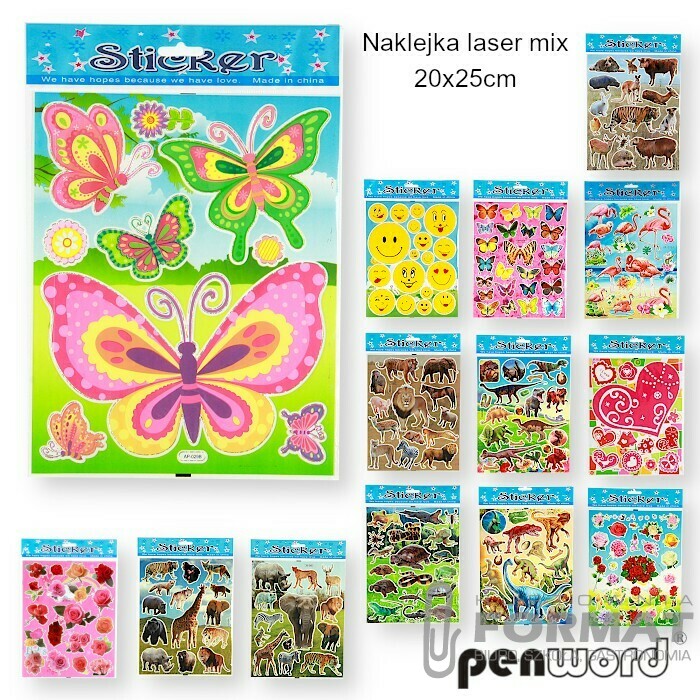 NAKLEJKA LASER MIX 20x25cm 1