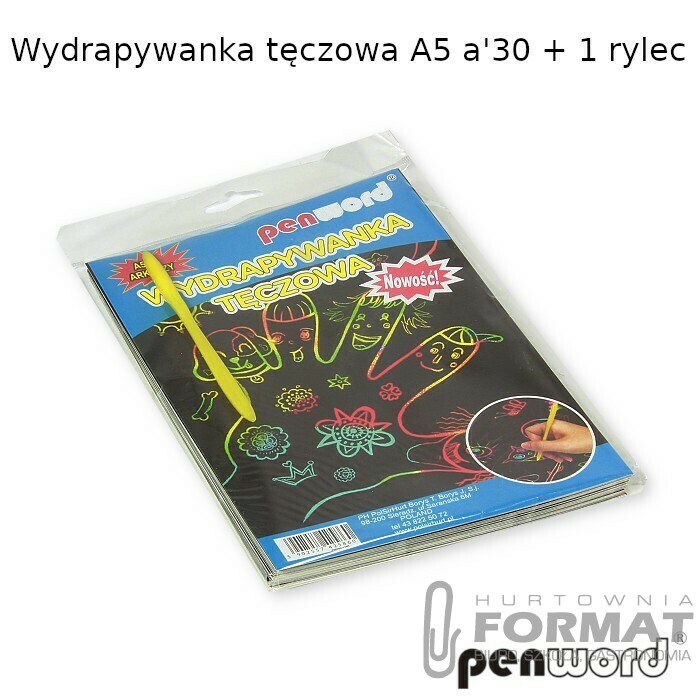 WYDRAPYWANKA TĘCZOWA A5 a'30 + 1 rylec 1