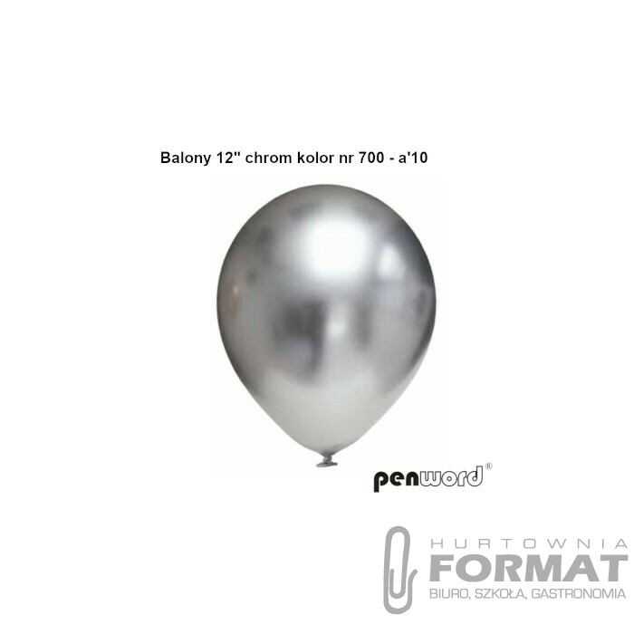BALONY 12" CHROM KOLOR NR 700 SREBRNY - a'10 1