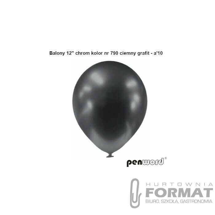 BALONY 12" CHROM KOLOR NR 790 CIEMNY GRAFIT - a'10 1