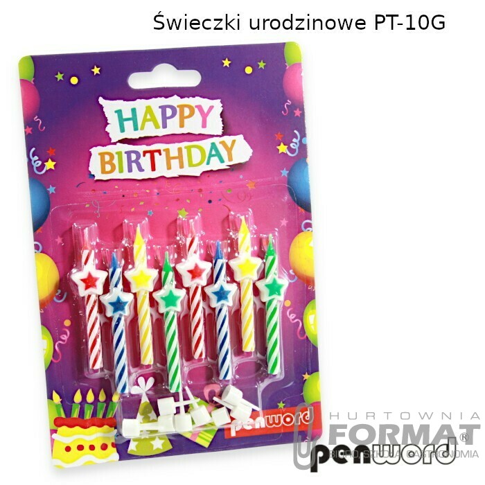 ŚWIECZKI URODZINOWE PT-10G 1