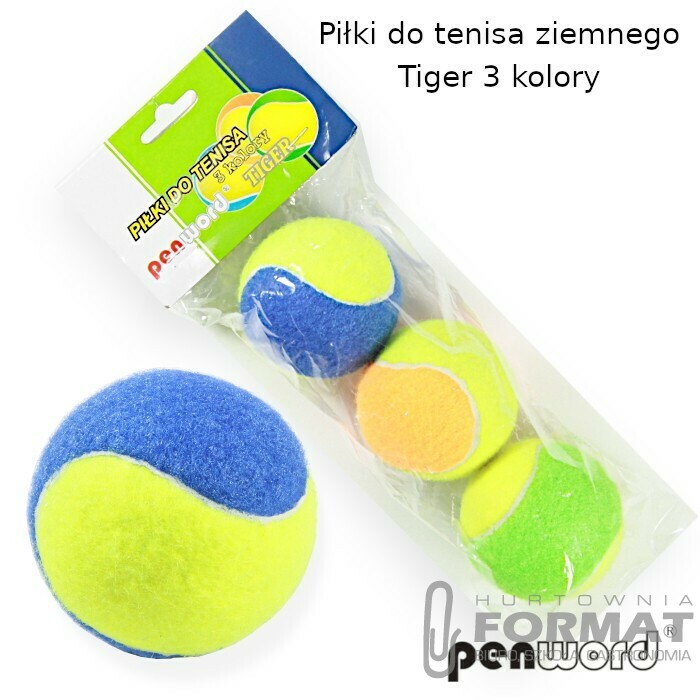 PIŁKI DO TENISA ZIEMNEGO TIGER KOLOROWE a'3 1
