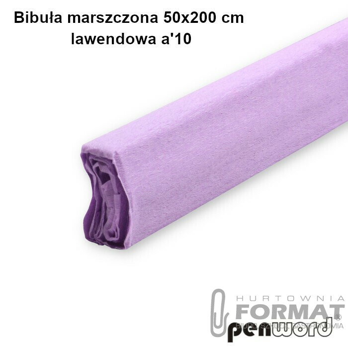 BIBUŁA MARSZCZONA DŁUGA LAWENDOWA 50x200cm a'10AC-25 1