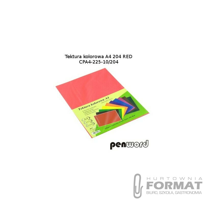 BRYSTOL/TEKTURA KOL. A4 204 RED/CZERWONACPA4-225-10 1