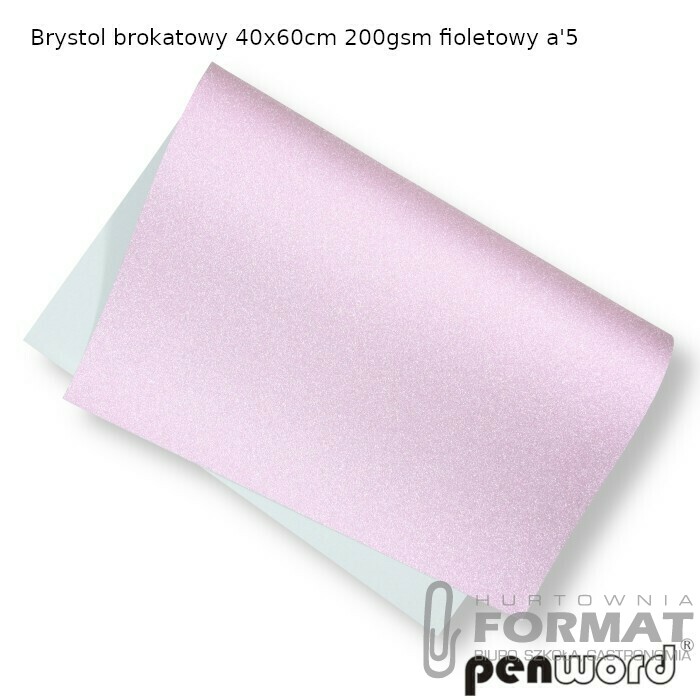 BRYSTOL BROKATOWY 40x60cm 200gsm FIOLETOWY a'5 1