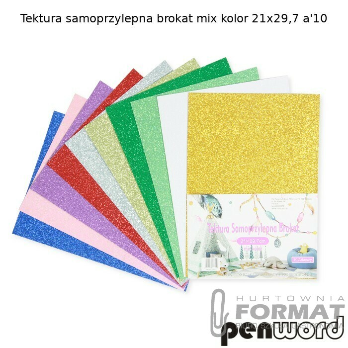 TEKTURA SAMOPRZYLEPNA BROKAT MIX KOLOR  21X29,7 a'10 1