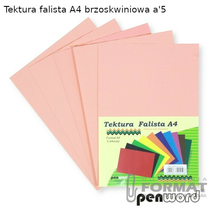 TEKTURA FALISTA A4 BRZOSKWINIOWA a'5 1