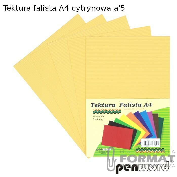 TEKTURA FALISTA A4 CYTRYNOWA a'5 1