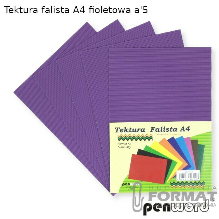 TEKTURA FALISTA A4 FIOLETOWA a'5 1