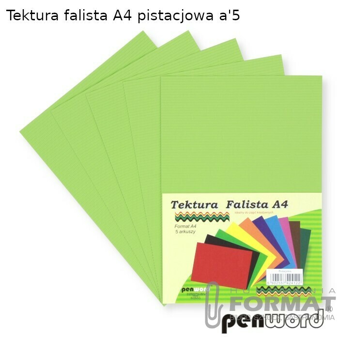 TEKTURA FALISTA A4 PISTACJOWA a'5 1