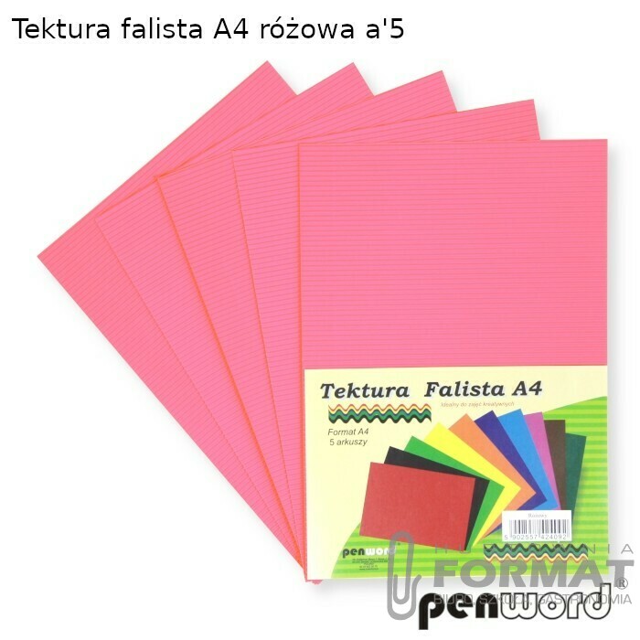 TEKTURA FALISTA A4 RÓŹOWA a'5 1