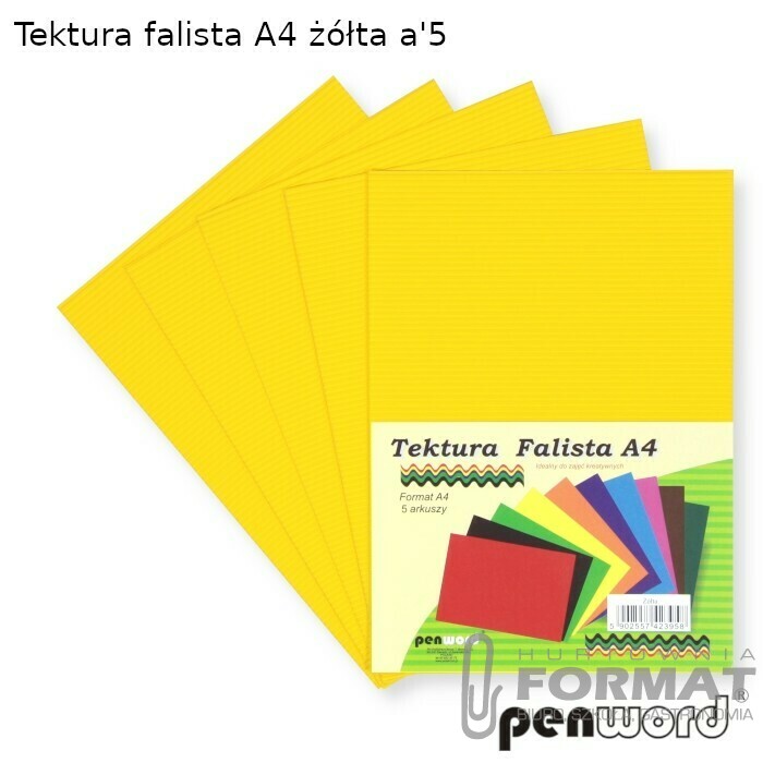TEKTURA FALISTA A4 ŻÓŁTA a'5 1