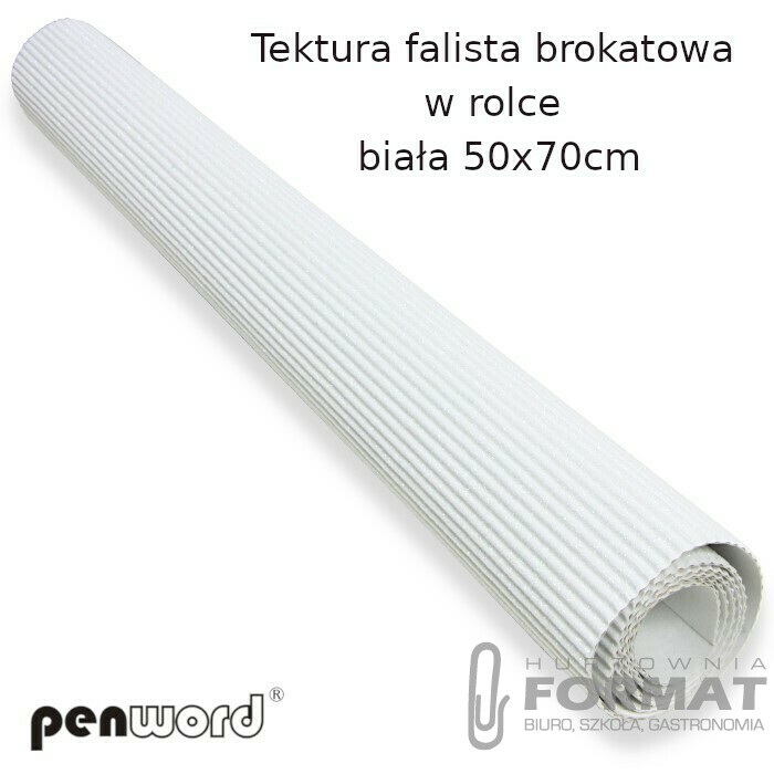 TEKTURA FAL. BROKAT. W ROLCE BIAŁA 50x70cm 1