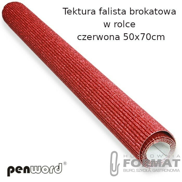 TEKTURA FAL. BROKAT. W ROLCE CZERWONA 50x70cm 1