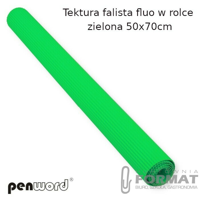 TEKTURA FAL.FLUO W ROLCE ZIELONA   50x70cm 1
