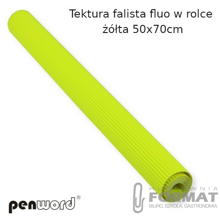 TEKTURA FAL.FLUO W ROLCE ŻÓŁTA  50x70cm 1