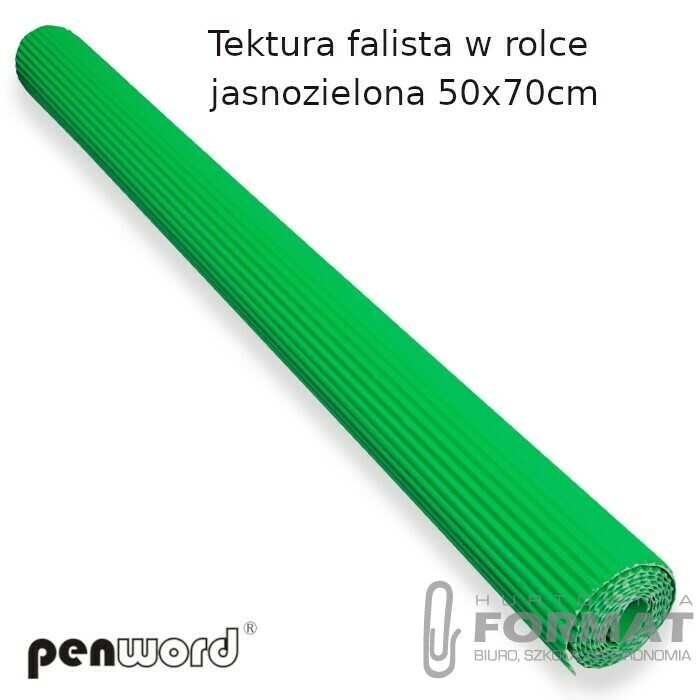 TEKTURA FALISTA W ROLCE JASNOZIELONA 50x70cm 1
