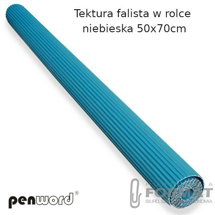 TEKTURA FALISTA W ROLCE NIEBIESKA 50x70cm 1