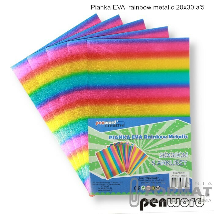 PIANKA EVA RAINBOW METALIC 20X30 a'5 1