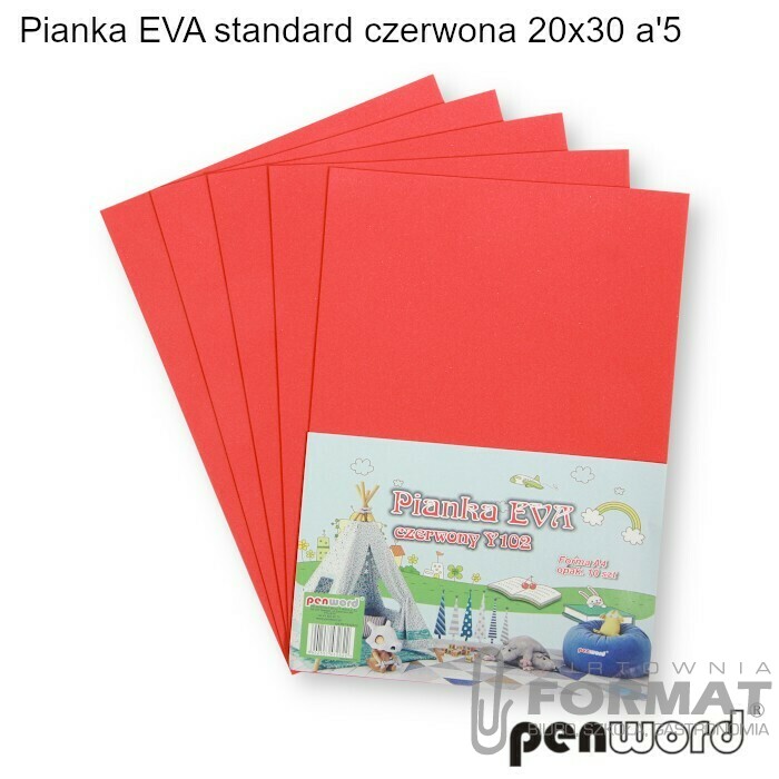 PIANKA EVA STANDARD CZERWONA 20X30 a'5 Y102 1