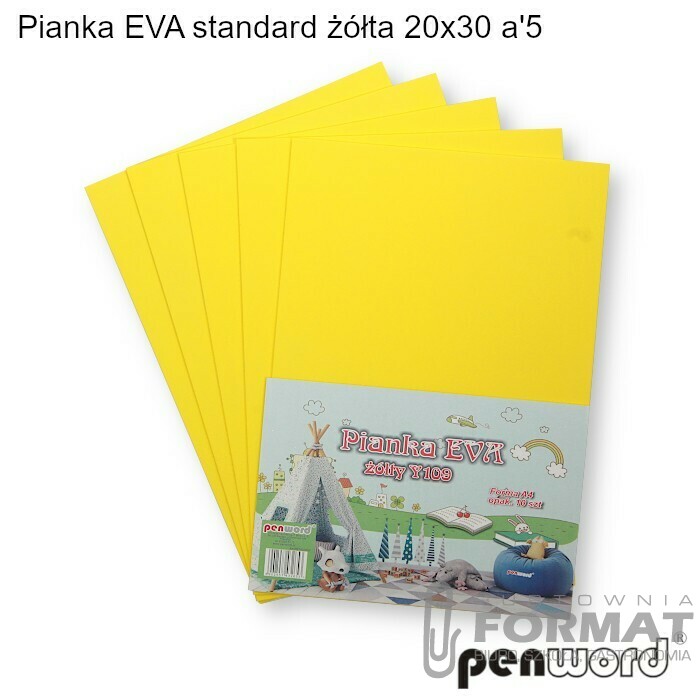 PIANKA EVA STANDARD ŻÓŁTA 20X30 a'5 Y109 1